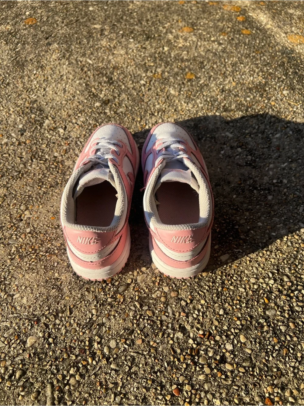 Kids Pink and White Toddler Dunks (10)